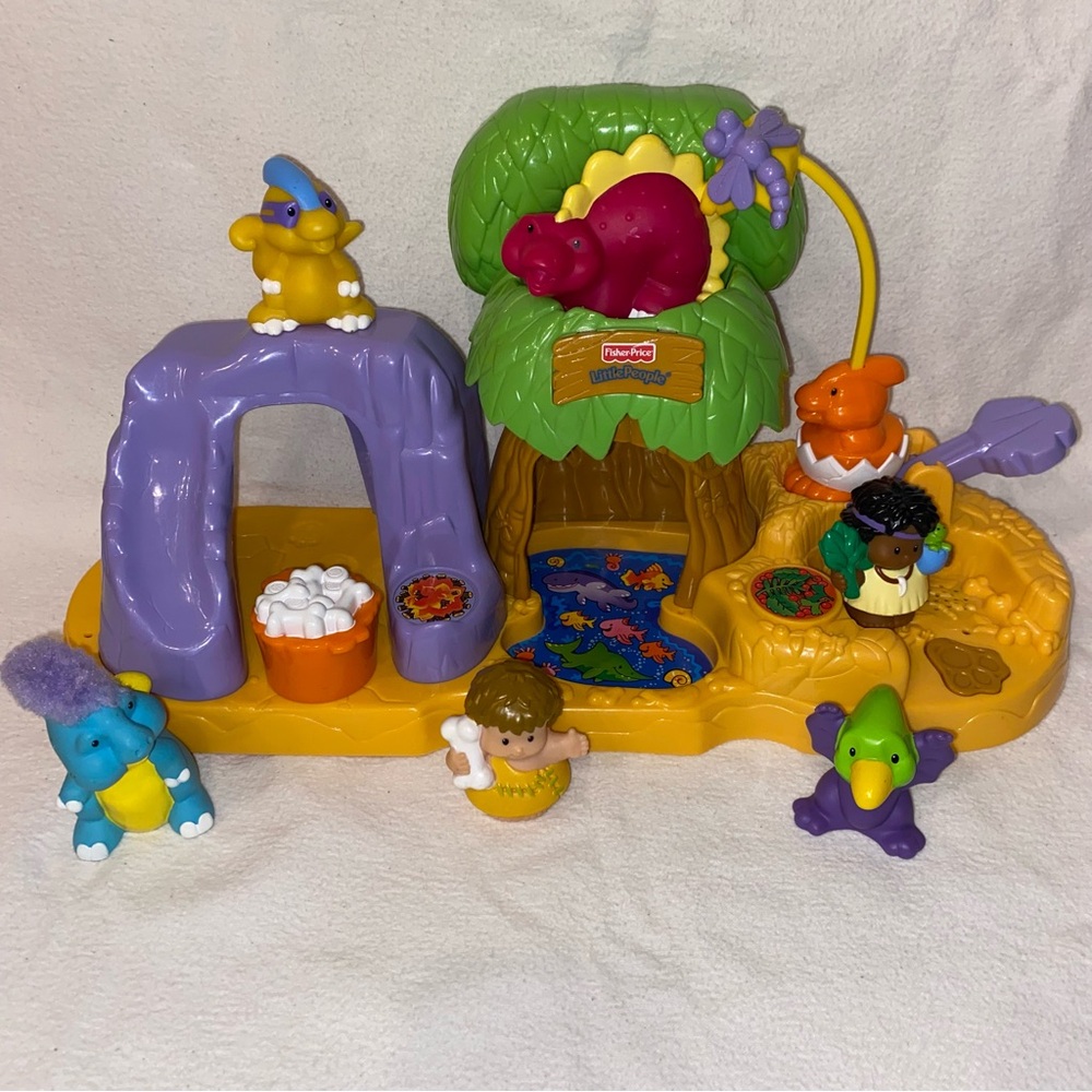 Little People Baby Dinoland Dinosaur Play Set, figures & Sound Fisher Price